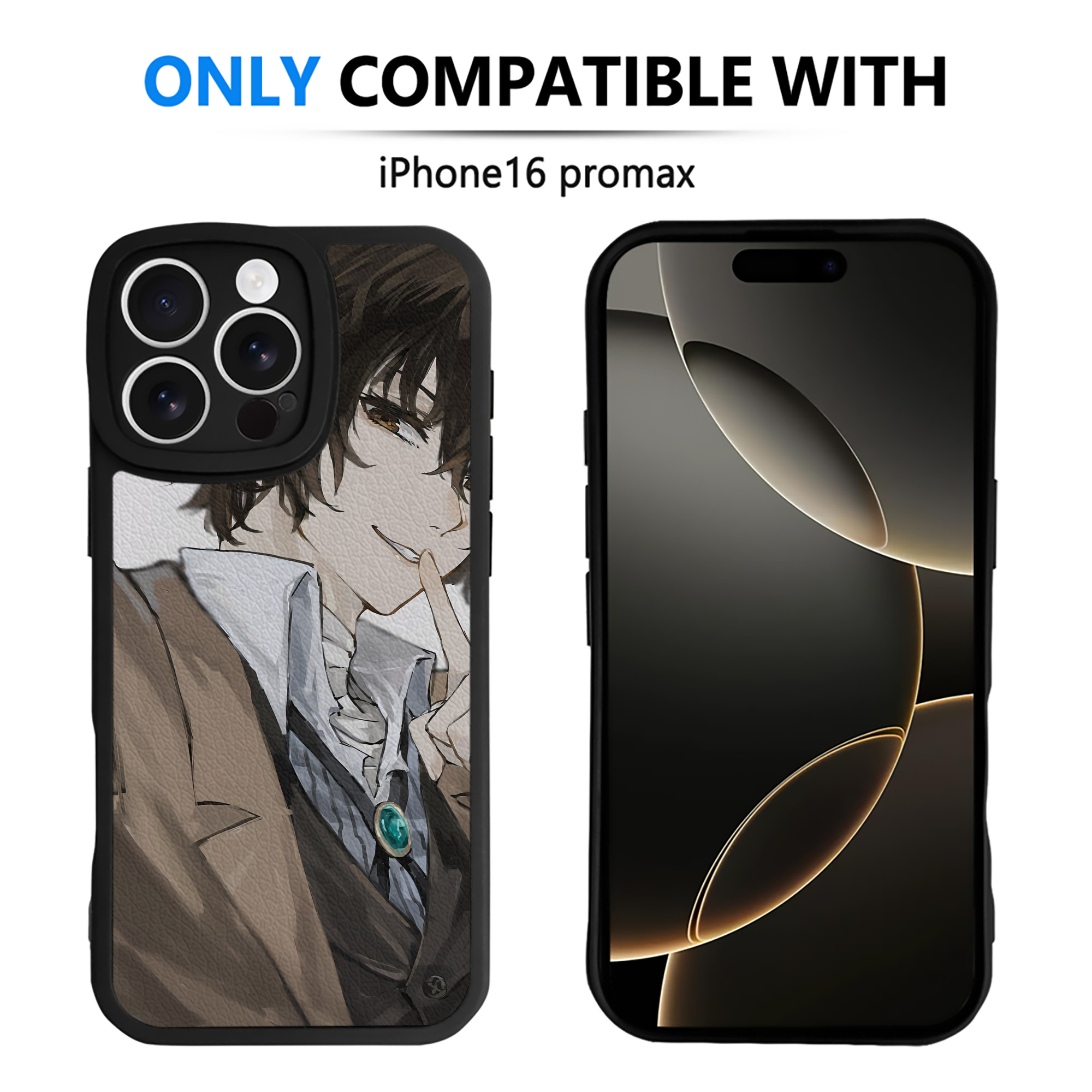 （画像用） 文豪ストレイドッグス Bungo Stray Dogs 【iPhone 16シリーズ対応】シリコンスマホケース（レザー調） 材質：シリコン